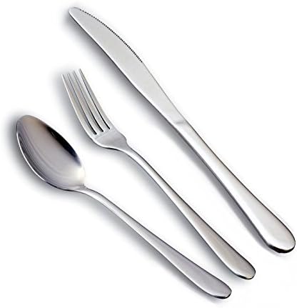HornTide 12-Piece Flatware Sets Dinner Knife Fork Spoon, 3-Piece Place Setting Service for 4 Person Stainless Steel Mirror Polishing, Ideal for Home, Kitchen and Restaurant by HornTide