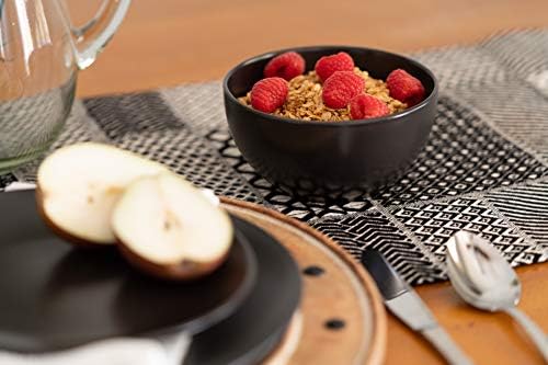 10 Strawberry Street Wazee Matte 5.5"/16oz Cereal Bowl, Set of 6, Black - Image 3