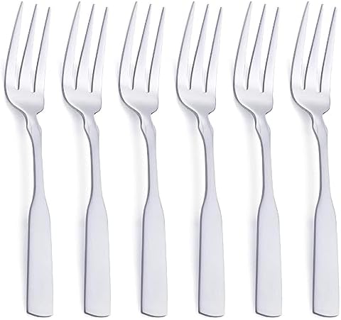 Stainless Steel 3-Tine Dinner Fork Set of 6 by FULLYWARE