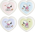 Lenox Snoopy Valentine's Day 4-Piece Heart Plates, Dessert Plate Set for 4 by Lenox
