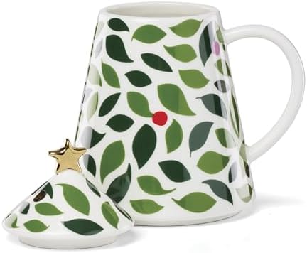 kate spade new york Evergreen Figural Tree Christmas Mug with Lid - Image 2