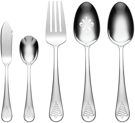 Lenox Noella Christmas 65-Piece 18/10 Silverware Set for 12, Flatware - Image 2