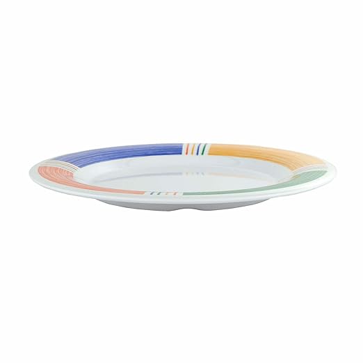 G.E.T. 9" Heavy-Duty Wide Rim Melamine Dessert Plate (Set of 4)