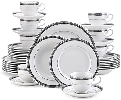 Mikasa Platinum Crown Cobalt 40-Piece Dinnerware Set, Service for 8 by Mikasa