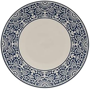 Fortessa Havana Vitrified China Coupe Rimless Plate 4 Pack, Blue, Dinner Plate, 10.75 Inche by Unknown