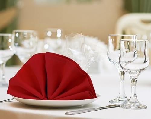 Utopia Home [24 Pack, Red] Cloth Napkins 17x17 Inches, 100% Polyester - Image 5