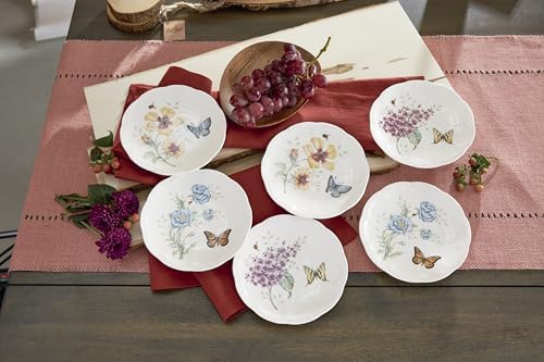 Lenox Butterfly Meadow 6-Piece Tidbit Plates, Dessert Plate Set for 6 - Image 6