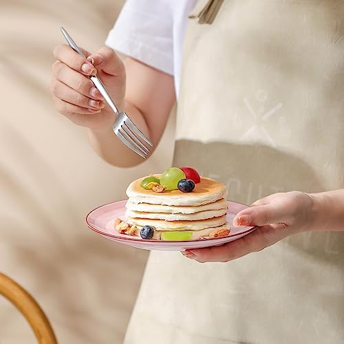 Selamica Ceramic Dessert Plates Set of 6, 6 Inch Appetizer Plate for Kitchen, Microwave Dishwasher Safe, Gradient Color - Image 5