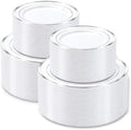 BESTVIP 400PCS Silver Plastic Plates,Heavy Duty Disposable Silver Plates by Bestvip