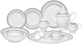 Lorren Home Trends 57-Piece Porcelain Dinnerware Set, Ballo, Service for 8 by LorrenHomeTrends