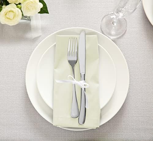 Utopia Kitchen Cotton Blend Ivory Cloth Napkins [12 Pack, 18x18 Inch] - Image 6