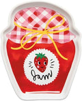 Jubilee Strawberry Jam Shaped Stoneware Dish 5 x 6in by Unknown