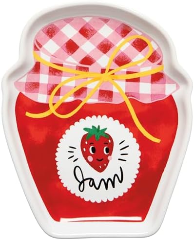 Jubilee Strawberry Jam Shaped Stoneware Dish 5 x 6in by Unknown