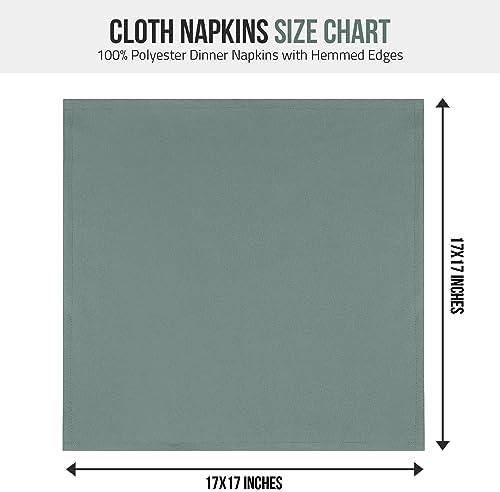 Utopia Home Light Grey Cloth Napkins (12 Pack, 17x17 Inches), Ideal Dinner Napkins for Party, Wedding and Lunch/Dinner - Image 3