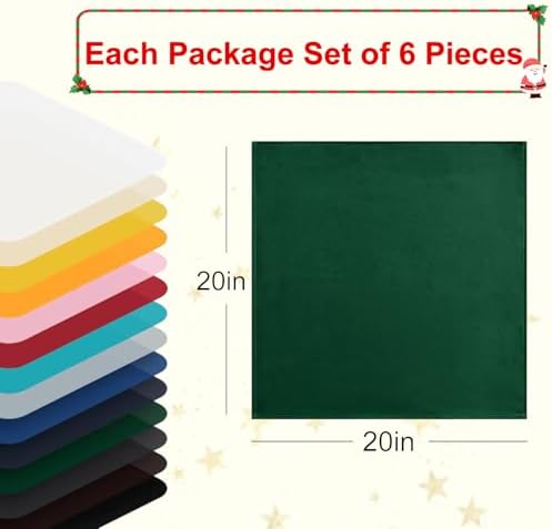 Hiasan Cloth Napkins Set of 6, 20 x 20 Inch, Hunter Green - Image 5
