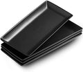 LAUCHUH Serving Platters, Porcelain Rectangular Serving Plates, 14 inches by LAUCHUH