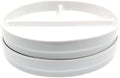 Elk and Friends Kids 7.8” Porcelain White Plates | Divided Plates | Suitable for Kids/Toddlers | Microwave & Dishwasher Safe | Non Slip | Snack Dishes | 2 Pack
