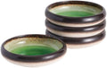 Uaral Japanese Salad Plate,Plates and Bowls Set,Stoneware Dish Set,Appetizer Plates Set of 4,5.5inch,14oz(Crack Green) by Uaral