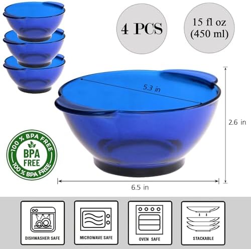 STP GOODS Glass Dinner Plates Set of 4 – Borosilicate Salad & Soup Plates, Transparent Glass Serving Plates for Pasta, Bread, Dessert & Appetizers, Dishwasher Safe Tableware - Image 3