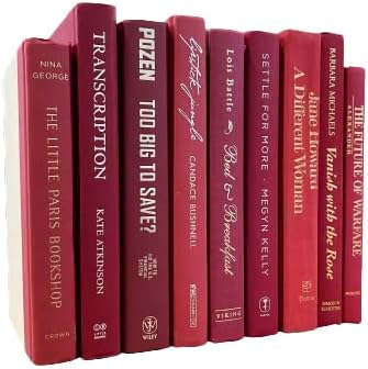 Real Books by Color® (Set of 7, Red) Decorative Bookshelf Home Decor Shelf Styling Photo Prop