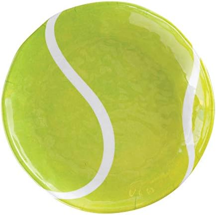 UP Tennis Ball Melamine Round Dessert Plates, Small Serving Plates, for Appetizer, Snacks, and Side Dishes, Green, 6 Inch, Set of 4 - Image 2