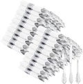 400PCS Pre Rolled Silver Plastic Silverware Sets Fancy for Wedding by Joyido