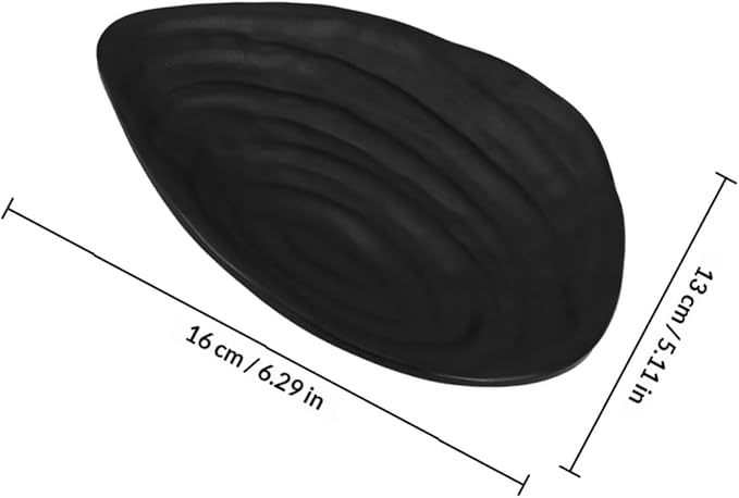 Black Melamine Sushi Plates 2pcs Set, Sturdy Commercial-grade Tableware, Snack and Appetizer Serving Trays for Household and Restaurant Use