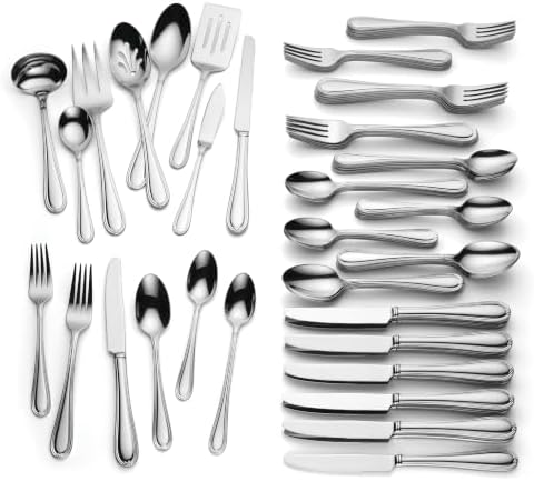 Lenox Ashbridge 80-Piece 18/10 Silverware Set for 12, Flatware - Image 2