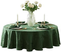 Newbridge Barcelona Damask Fabric Tablecloth, 70 Inch Round, Hunter Green – No Iron, Soil Resistant Table Cover for Dining, Parties and Holidays by HomeBargainsPlus