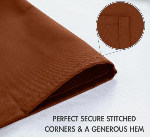 Ruvanti Cloth Napkins Set of 6, Cotton Enrich 18”x18” - Rust - Image 5