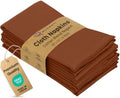 Ruvanti Cloth Napkins Set of 6, Cotton Enrich 18”x18” - Rust by Ruvanti