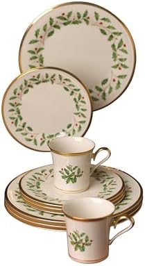 Lenox Holiday Christmas Porcelain 12-Piece Dinnerware Set with Mugs - Image 6