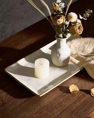 Famiware Serving Platters for Food, 14.09" x 7.48",2-Pack, Vanilla White - Image 4