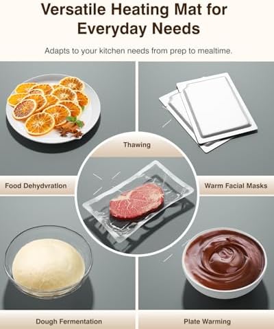 Warming Mat for Food (24"x16") - iTRUSOU 7-Level Electric Warming Tray with 400W High-Power, Timer 0–99H & Built-In Strap - Rollable Large Food Warming Mat for Parties & Buffet - Image 6