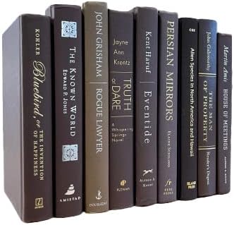 Real Books by Color® (Set of 3, Brown) Decorative Bookshelf Home Decor Shelf Styling Photo Prop