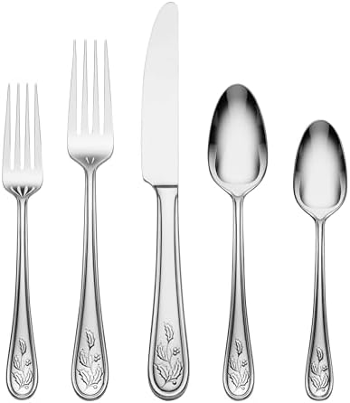 Lenox Christmas 65-Piece 18/10 Silverware Set for 12, Flatware by Lenox