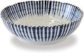 Blue Serving Bowl, Japanese Bowls 17 oz, 6.1" Microwave & Dishwasher Safe by ProductofGifuJapan