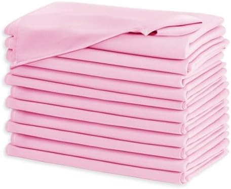 Hiasan Cloth Napkins Set of 12, 18 x 18 Inch, Pink - Image 2