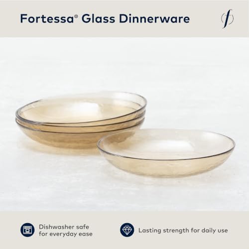 Fortessa Los Cabos Glass Dinnerware Collection, Coupe Entrée Bowl (Set of 4), 8.6 Inch/25oz, Ginger Root - Image 2