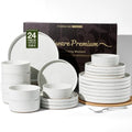 Stoneware Dinnerware Sets, Plates, Bowls, Dishes Set for 8 by FamiwarePremium