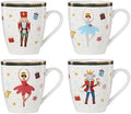Lenox Nutcracker Ballet Christmas Porcelain Mug Set for 4, 13oz by Lenox