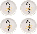 Santa Barbara Design Studio Christmas Appetizer Plates - Set of 4 Small Ceramic Plates, 5.25" Diameter, Candy Cane by SantaBarbaraDesignStudio