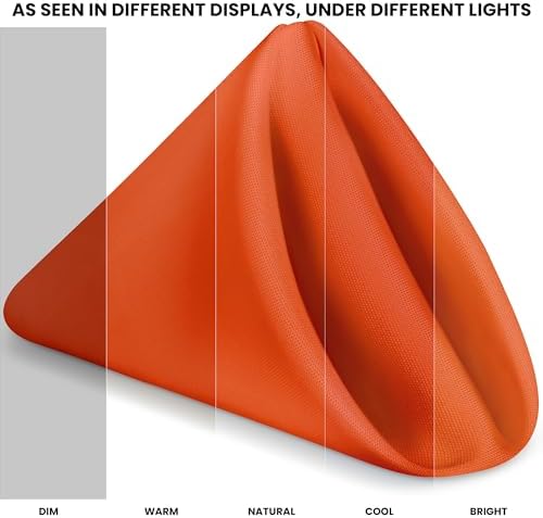 Utopia Home [24 Pack, Orange] Cloth Napkins 17x17 Inches, 100% Polyester - Image 4