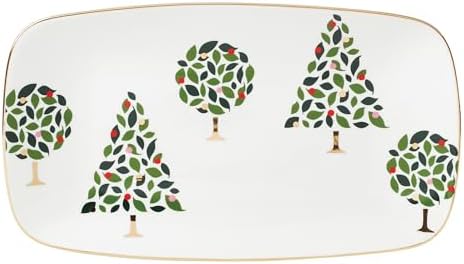 kate spade new york Evergreen Porcelain Christmas Serving Tray by Unknown