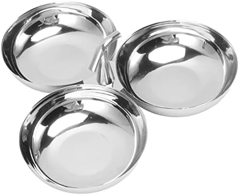 Yosoo Health Gear 3 In 1 Stainless Steel Snack Plate Tray, 2 PCS - Image 5