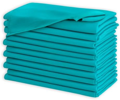 Hiasan Cloth Napkins Set of 12, 18 x 18 Inch, Turquoise - Image 2