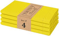TWINY threads 4 Pieces 100% Cotton Cloth Napkins, 18"x18", Lemon Yellow by TWINYThreads