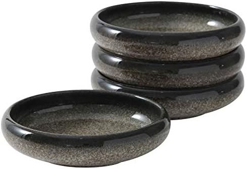 Uaral Appetizer Plate,Salad Plate,Stoneware Serving Dishes,Japanese Side Dishes,Set of 4, 5.5 inch(Midnight Blue) by Uaral