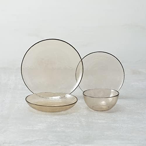 Fortessa Los Cabos Glass Dinnerware Collection, Dinner Plate (Set of 4), 10.5 Inch, Ginger Root - Image 3