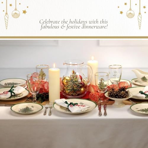 Spode – Christmas Tree – Christmas Tree Cake Plate and Server - Multicolored, Set of 2 - Image 5
